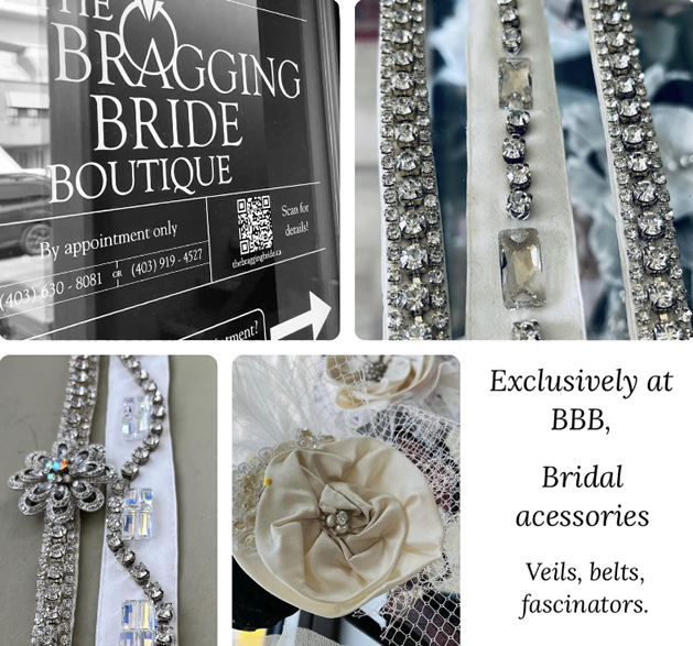 wedding veils, belts and accessories